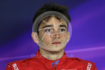 World © Octane Photographic Ltd. FIA Formula 2 (F2) - Qualifying conference. Charles Leclerc – Prema Racing. Circuit de Barcelona - Catalunya, Spain. Friday 12th May 2017. Digital Ref: 1813CB7D5126