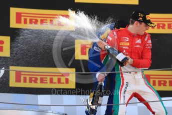 World © Octane Photographic Ltd. FIA Formula 2 (F2) - Race 1. Charles Leclerc – Prema Racing (1st) and Oliver Rowland – DAMS (3rd). Circuit de Barcelona - Catalunya, Spain. Friday 12th May 2017. Digital Ref:1819LB1D2466