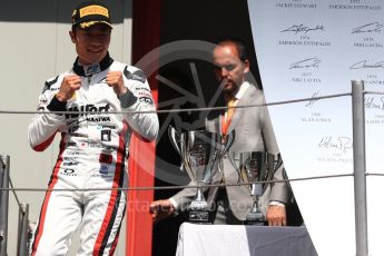 World © Octane Photographic Ltd. FIA Formula 2 (F2) - Race 2. Nobuharu Matsushita – ART Grand Prix. Circuit de Barcelona - Catalunya, Spain. Sunday 14th May 2017. Digital Ref:1822LB1D3303