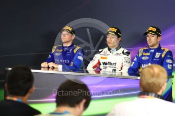 World © Octane Photographic Ltd. FIA Formula 2 (F2) - Race 2. Nobuharu Matsushita (1st) – ART Grand Prix with Oliver Rowland (2nd) and Nicolas Latifi (3rd) – DAMS . Circuit de Barcelona - Catalunya, Spain. Sunday 14th May 2017. Digital Ref:1822LB1D3427