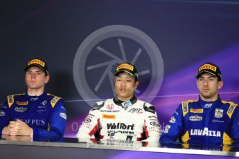 World © Octane Photographic Ltd. FIA Formula 2 (F2) - Race 2. Nobuharu Matsushita (1st) – ART Grand Prix with Oliver Rowland (2nd) and Nicolas Latifi (3rd) – DAMS . Circuit de Barcelona - Catalunya, Spain. Sunday 14th May 2017. Digital Ref:1822LB1D3432