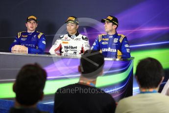 World © Octane Photographic Ltd. FIA Formula 2 (F2) - Race 2. Nobuharu Matsushita (1st) – ART Grand Prix with Oliver Rowland (2nd) and Nicolas Latifi (3rd) – DAMS . Circuit de Barcelona - Catalunya, Spain. Sunday 14th May 2017. Digital Ref:1822LB1D3443