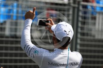 World © Octane Photographic Ltd. Formula 1 - Australian Grand Prix - Drivers Parade. Lewis Hamilton - Mercedes AMG Petronas F1 W08 EQ Energy+. Albert Park Circuit. Sunday 26th March 2017. Digital Ref: 1801LB1D5457