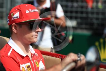 World © Octane Photographic Ltd. Formula 1 - Australian Grand Prix - Drivers Parade. Kimi Raikkonen - Scuderia Ferrari SF70H. Albert Park Circuit. Sunday 26th March 2017. Digital Ref: 1801LB1D5480