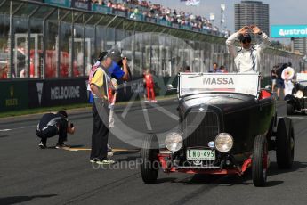 World © Octane Photographic Ltd. Formula 1 - Australian Grand Prix - Drivers Parade. Felipe Massa - Williams Martini Racing FW40. Albert Park Circuit. Sunday 26th March 2017. Digital Ref: 1801LB1D5548