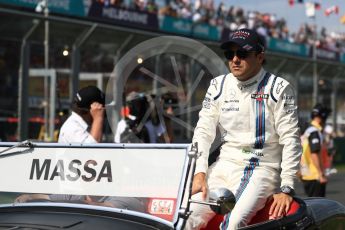 World © Octane Photographic Ltd. Formula 1 - Australian Grand Prix - Drivers Parade. Felipe Massa - Williams Martini Racing FW40. Albert Park Circuit. Sunday 26th March 2017. Digital Ref: 1801LB1D5560