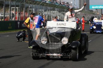 World © Octane Photographic Ltd. Formula 1 - Australian Grand Prix - Drivers Parade. Carlos Sainz - Scuderia Toro Rosso STR12. Albert Park Circuit. Sunday 26th March 2017. Digital Ref: 1801LB1D5575