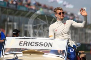 World © Octane Photographic Ltd. Formula 1 - Australian Grand Prix - Drivers Parade. Marcus Ericsson – Sauber F1 Team C36. Albert Park Circuit. Sunday 26th March 2017. Digital Ref: 1801LB1D5681