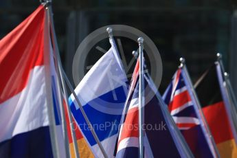 World © Octane Photographic Ltd. Formula 1 - Australian Grand Prix - Grid. Flags of the drivers on the grid. Albert Park Circuit. Sunday 26th March 2017. Digital Ref: 1801LB1D5761