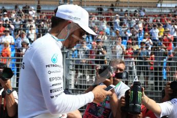 World © Octane Photographic Ltd. Formula 1 - Australian Grand Prix - Drivers Parade. Lewis Hamilton - Mercedes AMG Petronas F1 W08 EQ Energy+. Albert Park Circuit. Sunday 26th March 2017. Digital Ref: 1801LB2D5405