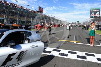 World © Octane Photographic Ltd. Formula 1 - Australian Grand Prix - Grid. Formula 1 Safety car on the grid. Albert Park Circuit. Sunday 26th March 2017. Digital Ref: 1801LB2D5467