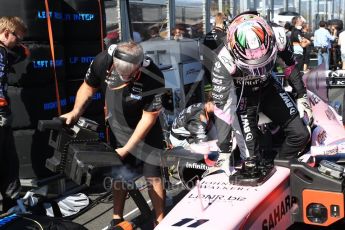 World © Octane Photographic Ltd. Formula 1 - Australian Grand Prix - Grid. Sergio Perez - Sahara Force India VJM10. Albert Park Circuit. Sunday 26th March 2017. Digital Ref: 1801LB2D5520