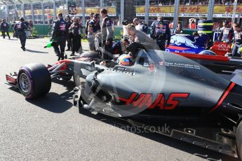 World © Octane Photographic Ltd. Formula 1 - Australian Grand Prix - Grid. Romain Grosjean - Haas F1 Team VF-17. Albert Park Circuit. Sunday 26th March 2017. Digital Ref: 1801LB2D5596