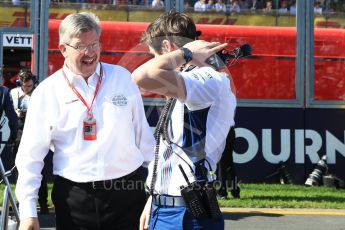 World © Octane Photographic Ltd. Formula 1 - Australian Grand Prix - Grid. Ross Brawn – Public Face of Liberty Media. Albert Park Circuit. Sunday 26th March 2017. Digital Ref: 1801LB2D5604