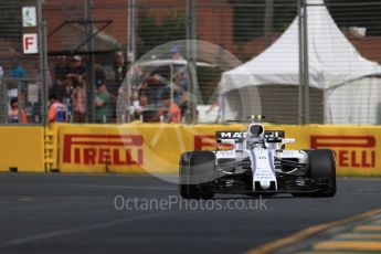 World © Octane Photographic Ltd. Formula 1 - Australian Grand Prix - Practice 1. Lance Stroll - Williams Martini Racing FW40. Albert Park Circuit. Friday 24th March 2017. Digital Ref: 1793LB1D1025