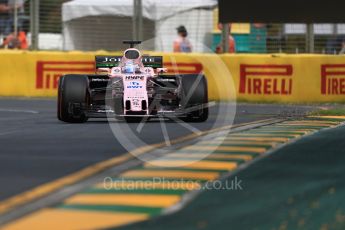World © Octane Photographic Ltd. Formula 1 - Australian Grand Prix - Practice 1. Sergio Perez - Sahara Force India VJM10. Albert Park Circuit. Friday 24th March 2017. Digital Ref: 1793LB1D1065