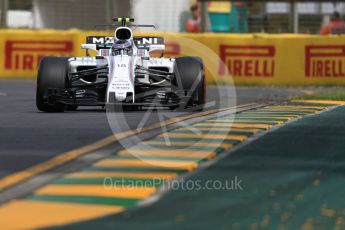 World © Octane Photographic Ltd. Formula 1 - Australian Grand Prix - Practice 1. Lance Stroll - Williams Martini Racing FW40. Albert Park Circuit. Friday 24th March 2017. Digital Ref: 1793LB1D1092