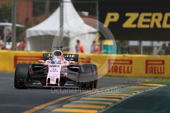 World © Octane Photographic Ltd. Formula 1 - Australian Grand Prix - Practice 1. Sergio Perez - Sahara Force India VJM10. Albert Park Circuit. Friday 24th March 2017. Digital Ref: 1793LB1D1163