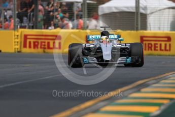 World © Octane Photographic Ltd. Formula 1 - Australian Grand Prix - Practice 1. Lewis Hamilton - Mercedes AMG Petronas F1 W08 EQ Energy+. Albert Park Circuit. Friday 24th March 2017. Digital Ref: 1793LB1D1341