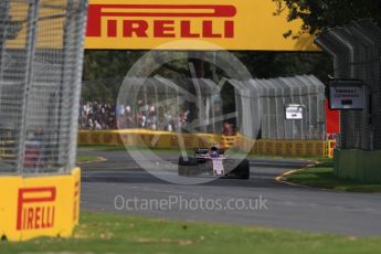 World © Octane Photographic Ltd. Formula 1 - Australian Grand Prix - Practice 1. Sergio Perez - Sahara Force India VJM10. Albert Park Circuit. Friday 24th March 2017. Digital Ref: 1793LB1D1744