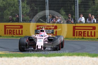 World © Octane Photographic Ltd. Formula 1 - Australian Grand Prix - Practice 1. Esteban Ocon - Sahara Force India VJM10. Albert Park Circuit. Friday 24th March 2017. Digital Ref: 1793LB1D1956