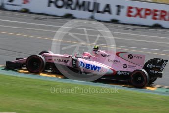 World © Octane Photographic Ltd. Formula 1 - Australian Grand Prix - Practice 1. Esteban Ocon - Sahara Force India VJM10. Albert Park Circuit. Friday 24th March 2017. Digital Ref: 1793LB1D2001