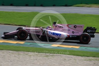 World © Octane Photographic Ltd. Formula 1 - Australian Grand Prix - Practice 1. Sergio Perez - Sahara Force India VJM10. Albert Park Circuit. Friday 24th March 2017. Digital Ref: 1793LB1D2013