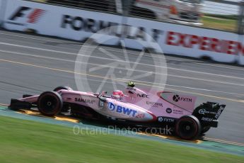 World © Octane Photographic Ltd. Formula 1 - Australian Grand Prix - Practice 1. Esteban Ocon - Sahara Force India VJM10. Albert Park Circuit. Friday 24th March 2017. Digital Ref: 1793LB1D2096