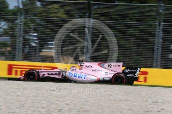 World © Octane Photographic Ltd. Formula 1 - Australian Grand Prix - Practice 1. Sergio Perez - Sahara Force India VJM10. Albert Park Circuit. Friday 24th March 2017. Digital Ref: 1793LB2D4187