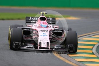 World © Octane Photographic Ltd. Formula 1 - Australian Grand Prix - Practice 2. Esteban Ocon - Sahara Force India VJM10. Albert Park Circuit. Friday 24th March 2017. Digital Ref: 1794LB1D2274