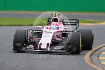 World © Octane Photographic Ltd. Formula 1 - Australian Grand Prix - Practice 2. Esteban Ocon - Sahara Force India VJM10. Albert Park Circuit. Friday 24th March 2017. Digital Ref: 1794LB1D2435