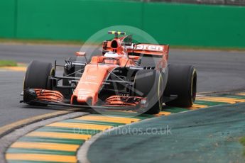 World © Octane Photographic Ltd. Formula 1 - Australian Grand Prix - Practice 2. Stoffel Vandoorne - McLaren Honda MCL32. Albert Park Circuit. Friday 24th March 2017. Digital Ref: 1794LB1D2497