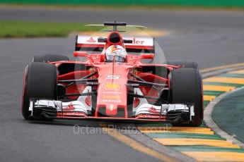 World © Octane Photographic Ltd. Formula 1 - Australian Grand Prix - Practice 2. Sebastian Vettel - Scuderia Ferrari SF70H. Albert Park Circuit. Friday 24th March 2017. Digital Ref: 1794LB1D2532