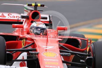 World © Octane Photographic Ltd. Formula 1 - Australian Grand Prix - Practice 2. Kimi Raikkonen - Scuderia Ferrari SF70H. Albert Park Circuit. Friday 24th March 2017. Digital Ref: 1794LB1D2605
