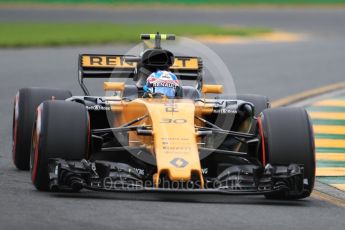 World © Octane Photographic Ltd. Formula 1 - Australian Grand Prix - Practice 2. Jolyon Palmer - Renault Sport F1 Team R.S.17. Albert Park Circuit. Friday 24th March 2017. Digital Ref: 1794LB1D2658