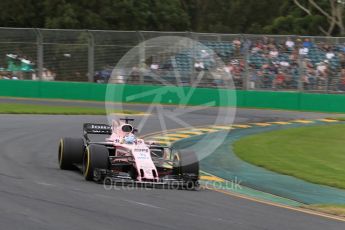 World © Octane Photographic Ltd. Formula 1 - Australian Grand Prix - Practice 2. Sergio Perez - Sahara Force India VJM10. Albert Park Circuit. Friday 24th March 2017. Digital Ref: 1794LB2D4581