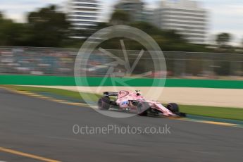 World © Octane Photographic Ltd. Formula 1 - Australian Grand Prix - Practice 2. Esteban Ocon - Sahara Force India VJM10. Albert Park Circuit. Friday 24th March 2017. Digital Ref: 1794LB2D4752