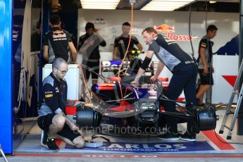 World © Octane Photographic Ltd. Formula 1 - Australian Grand Prix - Pit Lane. Scuderia Toro Rosso STR12. Albert Park Circuit. Friday 24th March 2017. Digital Ref: 1792LB1D0329