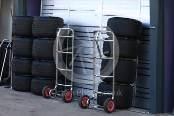 World © Octane Photographic Ltd. Formula 1 - Australian Grand Prix - Pit Lane. Tyres. Albert Park Circuit. Friday 24th March 2017. Digital Ref: 1792LB1D0486