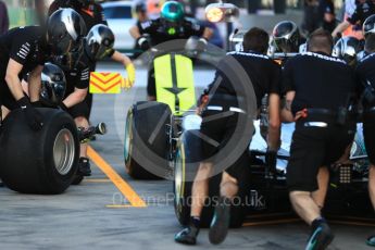 World © Octane Photographic Ltd. Formula 1 - Australian Grand Prix - Pit Lane. Mercedes AMG Petronas F1 W08 EQ Energy+. Albert Park Circuit. Friday 24th March 2017. Digital Ref: 1792LB1D0523