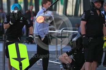 World © Octane Photographic Ltd. Formula 1 - Australian Grand Prix - Pit Lane. Mercedes AMG Petronas F1 W08 EQ Energy+. Albert Park Circuit. Friday 24th March 2017. Digital Ref: 1792LB1D0561