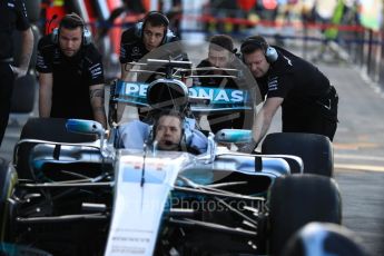 World © Octane Photographic Ltd. Formula 1 - Australian Grand Prix - Pit Lane. Mercedes AMG Petronas F1 W08 EQ Energy+. Albert Park Circuit. Friday 24th March 2017. Digital Ref: 1792LB1D0593