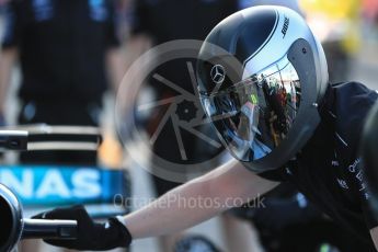 World © Octane Photographic Ltd. Formula 1 - Australian Grand Prix - Pit Lane. Mercedes AMG Petronas F1 W08 EQ Energy+. Albert Park Circuit. Friday 24th March 2017. Digital Ref: 1792LB1D0597