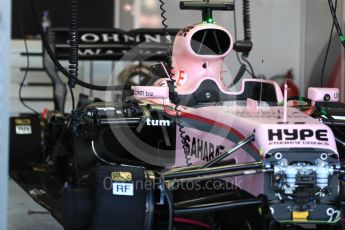 World © Octane Photographic Ltd. Formula 1 - Australian Grand Prix - Pit Lane. Sahara Force India VJM10. Albert Park Circuit. Friday 24th March 2017. Digital Ref: 1792LB1D0667