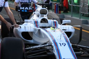 World © Octane Photographic Ltd. Formula 1 - Australian Grand Prix - Pit Lane. Williams Martini Racing FW40. Albert Park Circuit. Friday 24th March 2017. Digital Ref: 1792LB1D0774