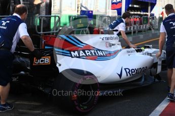 World © Octane Photographic Ltd. Formula 1 - Australian Grand Prix - Pit Lane. Williams Martini Racing FW40. Albert Park Circuit. Friday 24th March 2017. Digital Ref: 1792LB1D0784