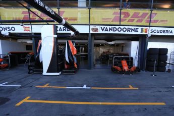 World © Octane Photographic Ltd. Formula 1 - Australian Grand Prix - Pit Lane. McLaren Honda. Albert Park Circuit. Friday 24th March 2017. Digital Ref: 1792LB2D4101