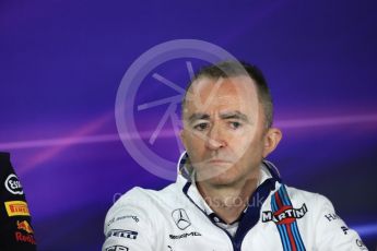 World © Octane Photographic Ltd. Formula 1 - Australian Grand Prix - FIA Team Press Conference. Paddy Lowe – Chief Technical Officer of Williams Martini Racing. Albert Park Circuit. Friday 24th March 2017. Digital Ref: 1795LB1D2834