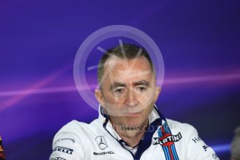 World © Octane Photographic Ltd. Formula 1 - Australian Grand Prix - FIA Team Press Conference. Paddy Lowe – Chief Technical Officer of Williams Martini Racing. Albert Park Circuit. Friday 24th March 2017. Digital Ref: 1795LB1D2853