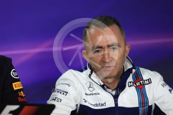 World © Octane Photographic Ltd. Formula 1 - Australian Grand Prix - FIA Team Press Conference. Paddy Lowe – Chief Technical Officer of Williams Martini Racing. Albert Park Circuit. Friday 24th March 2017. Digital Ref: 1795LB1D2911